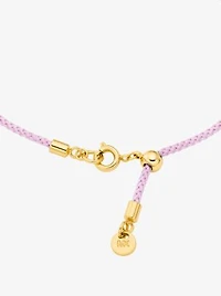 Pavé Gold-Tone Logo Corded Bracelet