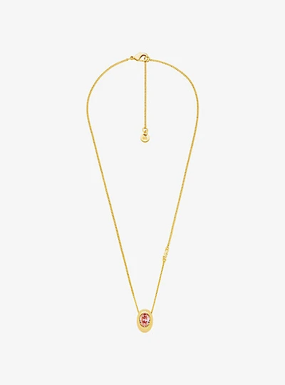 Oval Stone Pendant Necklace