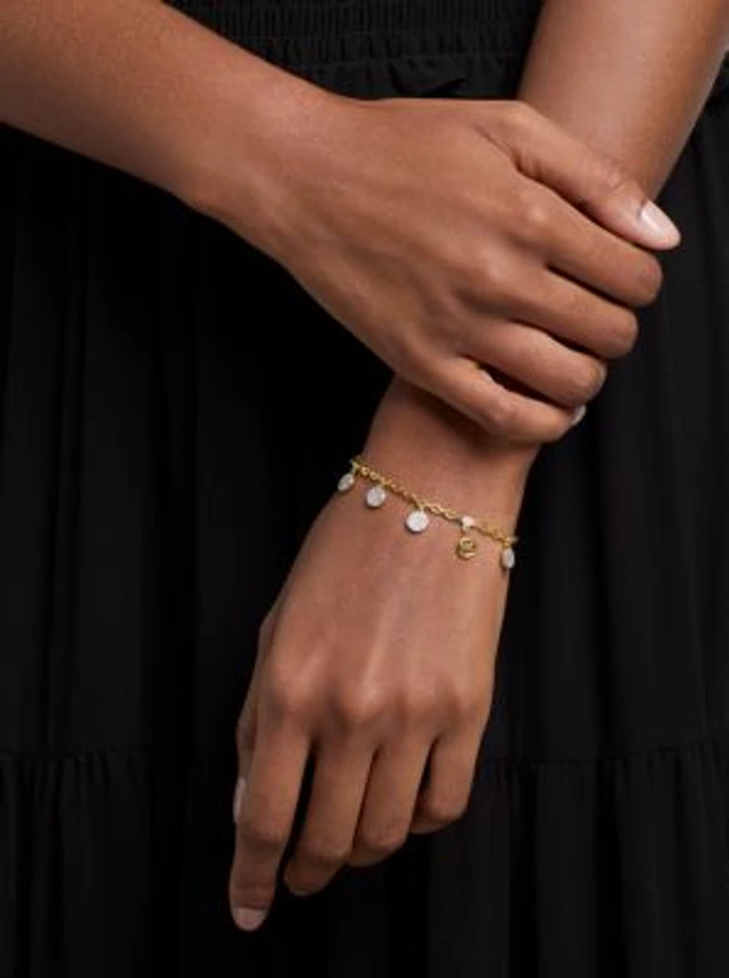 Pavé Disk Charm Bracelet