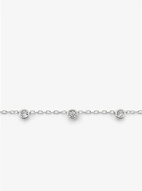 Logo Bezeled Pavé Necklace