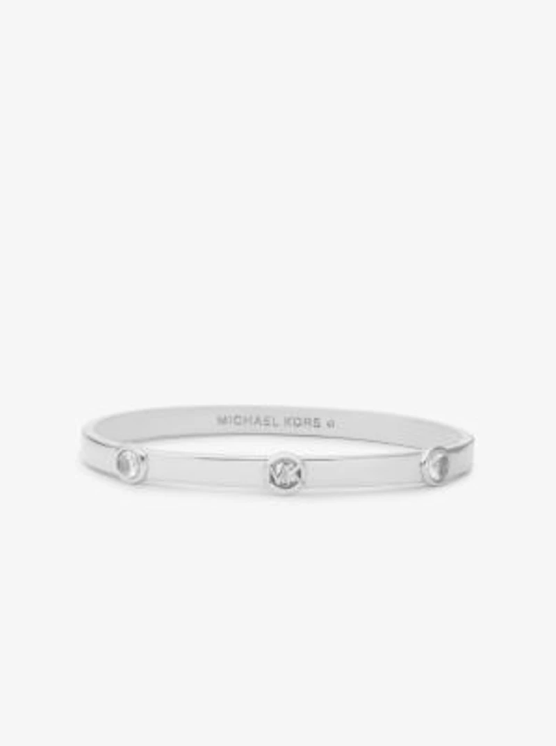 Logo Bezeled Pavé Bangle