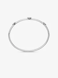 Logo Bezeled Pavé Bangle