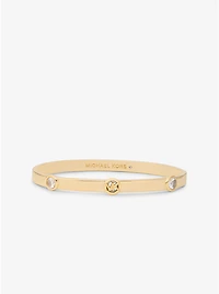 Logo Bezeled Pavé Bangle