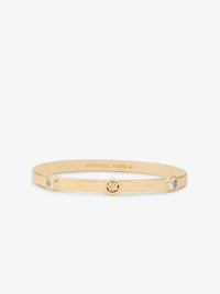 Logo Bezeled Pavé Bangle