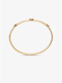 Logo Bezeled Pavé Bangle