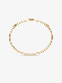 Logo Bezeled Pavé Bangle