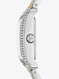 Mini Monroe PavÃ© Two-Tone Watch