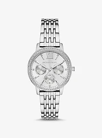 Melissa Pavé Silver-Tone Watch