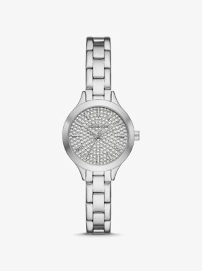 Petite Aspyn Pavé Silver-Tone Watch