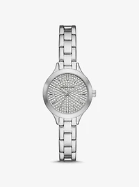 Petite Aspyn Pavé Silver-Tone Watch