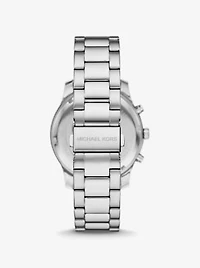 Oversized Berkley Pavé Silver-Tone Watch
