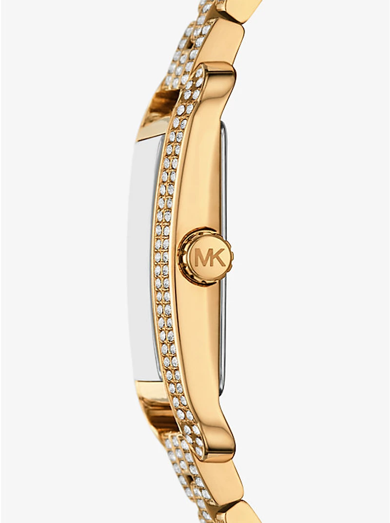 Monroe Pavé Gold-Tone Watch