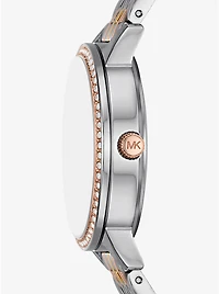 Melissa Pavé Tri-Tone Watch