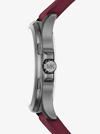 Oversized Bowen Gunmetal-Tone Silicone Watch