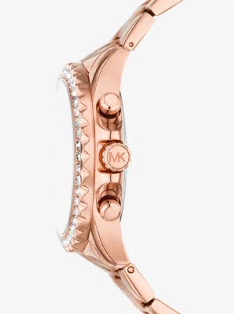 Oversized Everest Pavé Rose Gold-Tone Watch