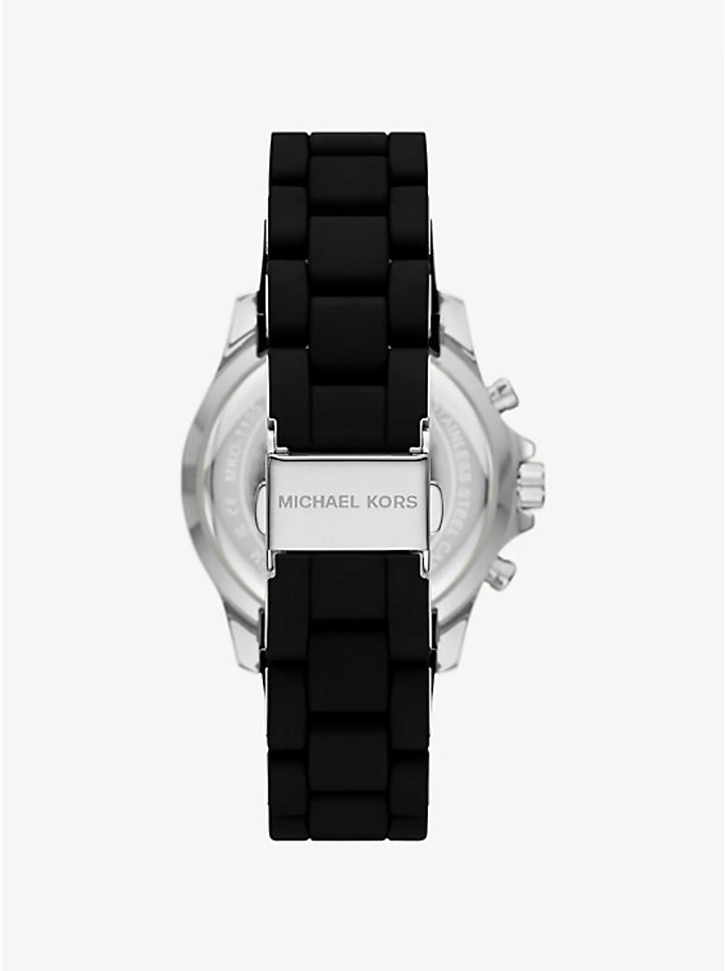 Oversized Everest Pavé Silver-Tone Watch