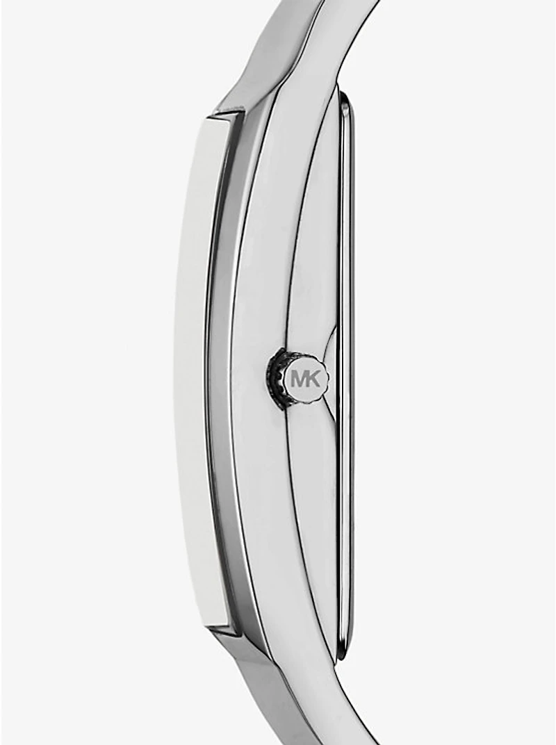 Yazmeen Silver-Tone Bangle Watch