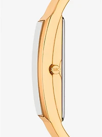 Yazmeen Gold-Tone Bangle Watch