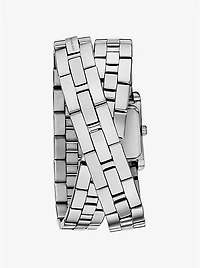 Mini Monroe Silver-Tone Double Wrap Watch
