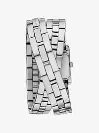 Mini Monroe Silver-Tone Double Wrap Watch