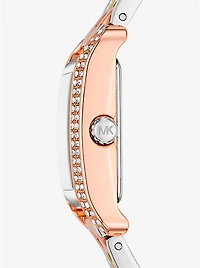 Mini Monroe Pavé Tri-Tone Watch