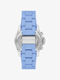 Everest Pavé Silver-Tone and Silicone Watch