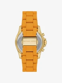 Everest Pavé Gold-Tone and Silicone Watch