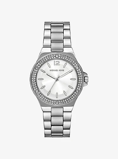 Lennox Pavé Silver-Tone Watch