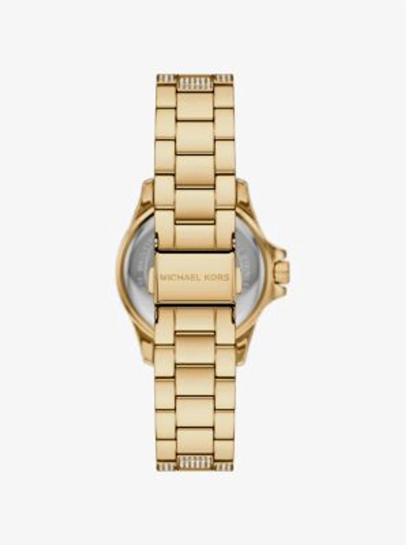 Mini Everest Pavé Gold-Tone Watch