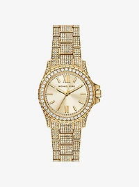 Mini Everest Pavé Gold-Tone Watch