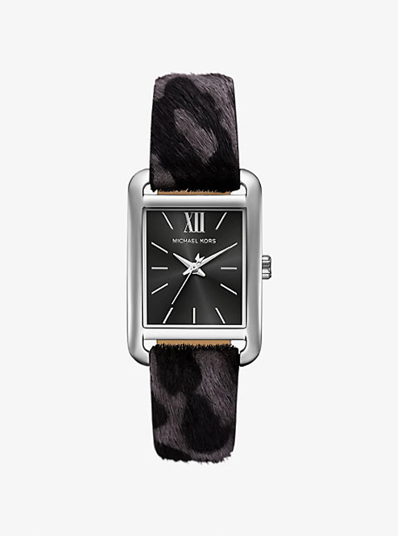 Monroe Leopard Print Calf Hair Watch