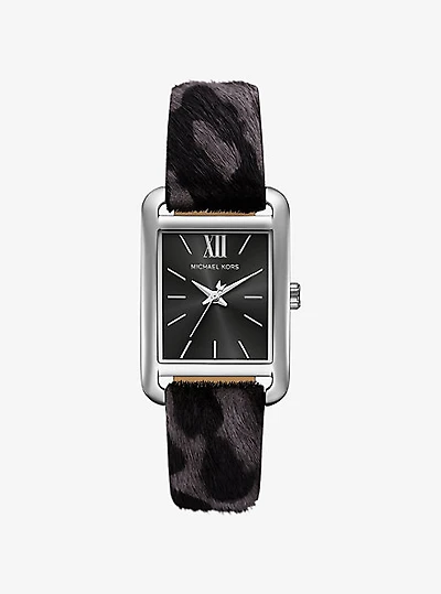 Monroe Leopard Print Calf Hair Watch
