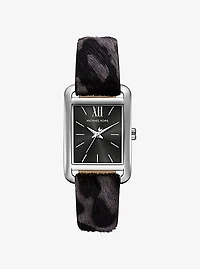 Monroe Leopard Print Calf Hair Watch