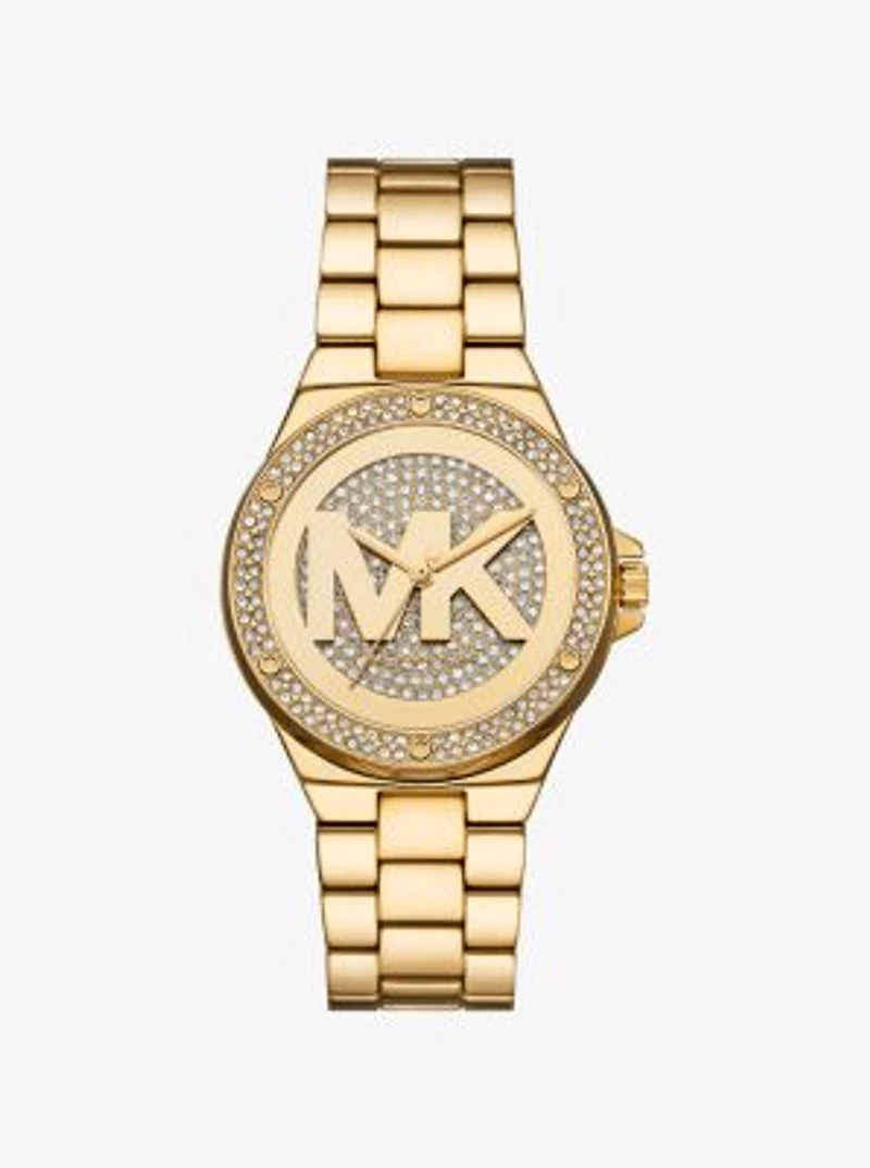 Lennox Pavé Gold-Tone Watch