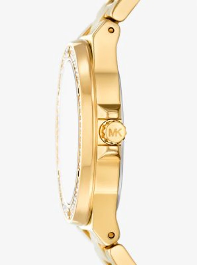Lennox Pavé Gold-Tone Watch