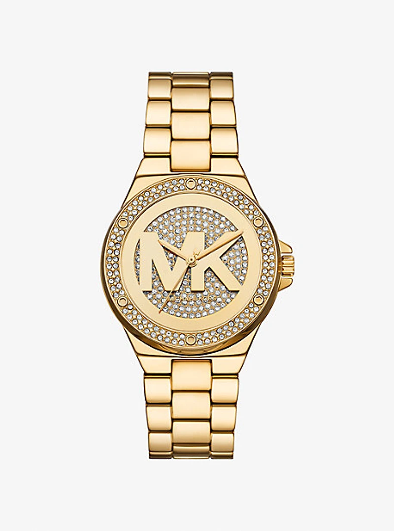 Lennox Pavé Gold-Tone Watch