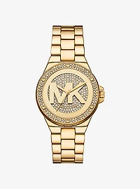 Lennox Pavé Gold-Tone Watch
