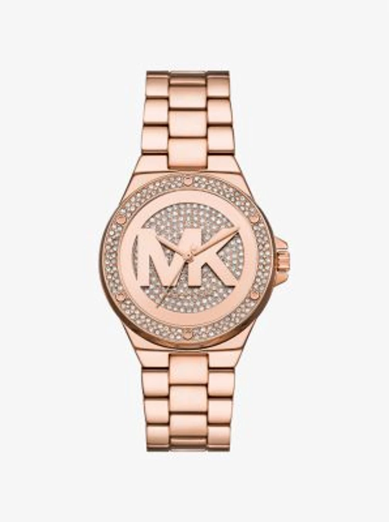 Lennox Pavé Rose Gold-Tone Watch