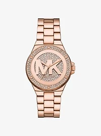 Lennox Pavé Rose Gold-Tone Watch