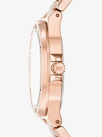 Lennox Pavé Rose Gold-Tone Watch