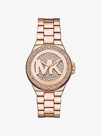 Lennox Pavé Rose Gold-Tone Watch