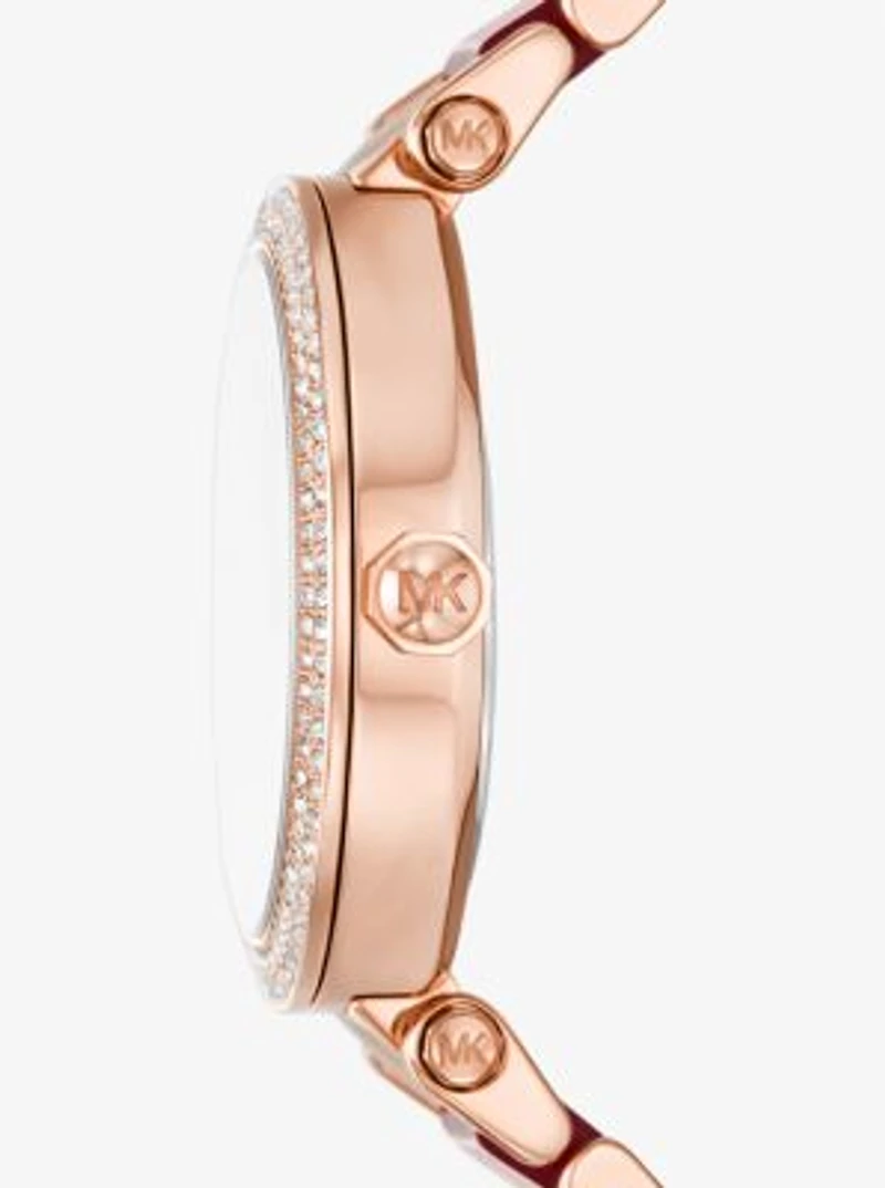 Parker Pavé Rose Gold-Tone and Acetate Watch