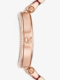 Parker Pavé Rose Gold-Tone and Acetate Watch
