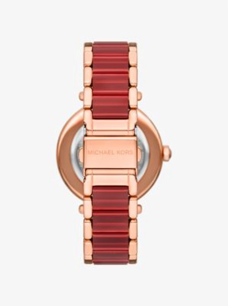 Parker Pavé Rose Gold-Tone and Acetate Watch