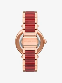 Parker Pavé Rose Gold-Tone and Acetate Watch