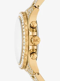 Oversized Everest Pavé Gold-Tone Watch
