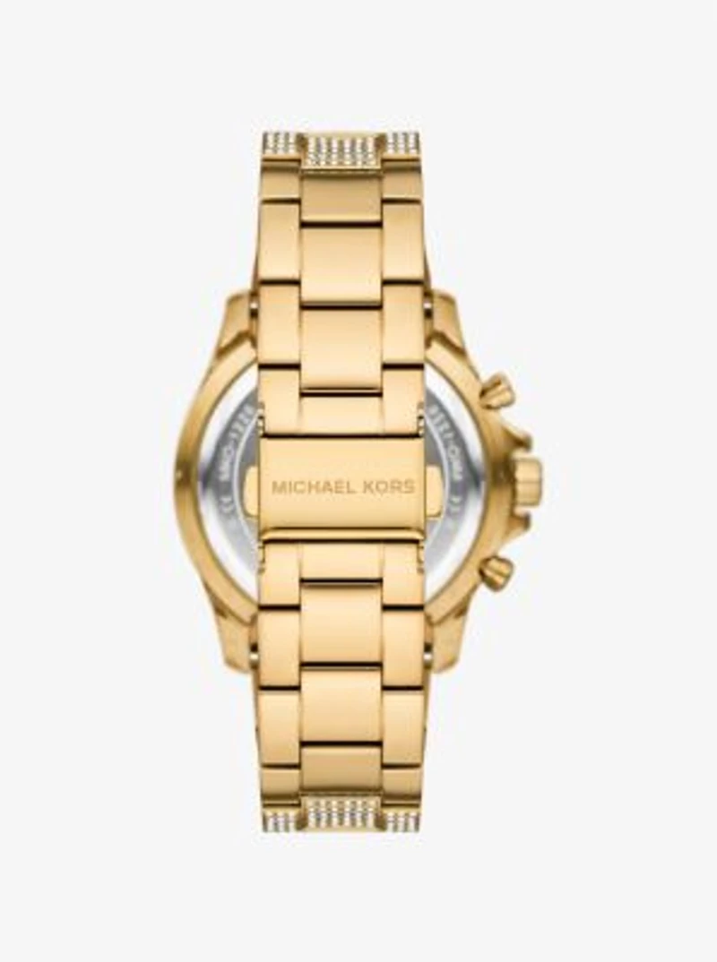 Oversized Everest Pavé Gold-Tone Watch