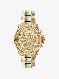 Oversized Everest Pavé Gold-Tone Watch