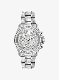 Oversized Everest Pavé Silver-Tone Watch