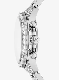 Oversized Everest Pavé Silver-Tone Watch